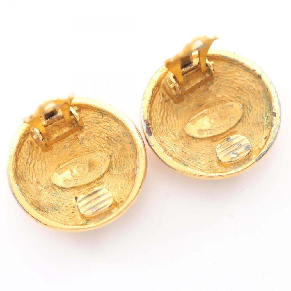 CHANEL Gold Logo Earrings - Picture 6 of 8